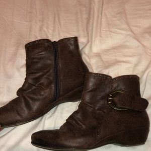 BareTraps Brown Booties